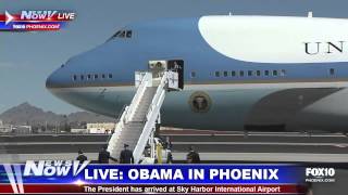 President Obama Arrives in Phoenix for Visit to VA Hospital