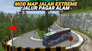 EXTREME GAK NGOTAK‼️ MOD MAP JALAN EXTREME JALUR PAGAR ALAM BUSSID BUS SIMULATOR INDONESIA