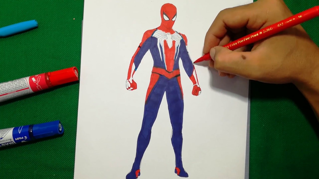 SPIDER-MAN IN PS4 Spiderman Coloring Pages SAILANY Coloring Kids ...