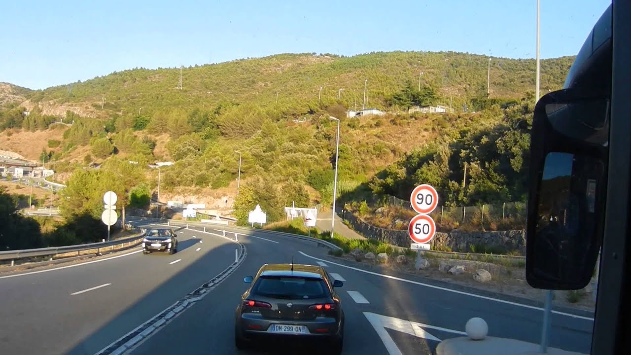 The Bus Ride From Nice International Airport to Monaco 1of2
