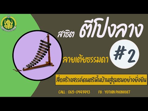 สาธิตตีโปงลางลายเต้ยธรรมดา # 2 พร้อมแบบฝึกด้วยตัวเอง