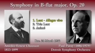 Chausson: Symphony in B-flat major, Paray & DSO (1956) ショーソン