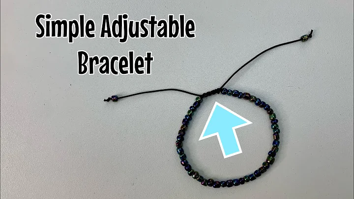 Simple adjustable bracelet! Seed bead & square knot bracelet