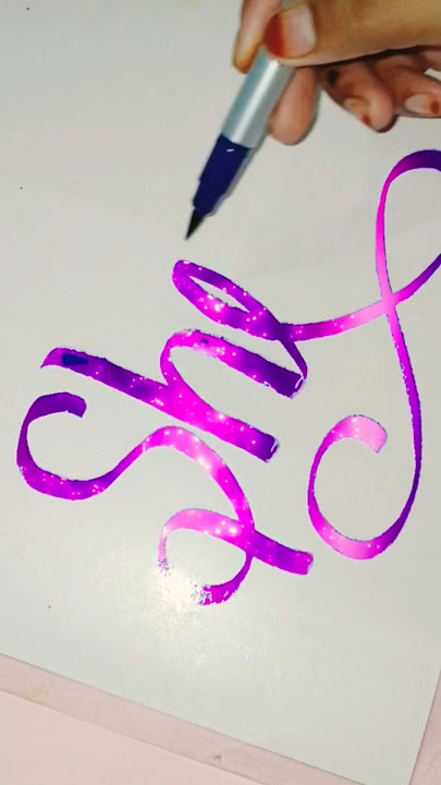 Shirisa✨brush pen calligraphy✨#satisfying​ #penmanship​ #shorts​ #cursive​ #relaxing​ #tiktok​
