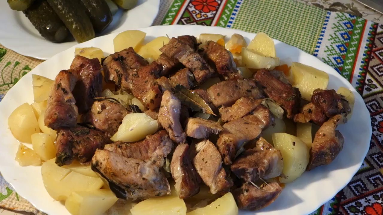 Блюда с мясом в рукаве