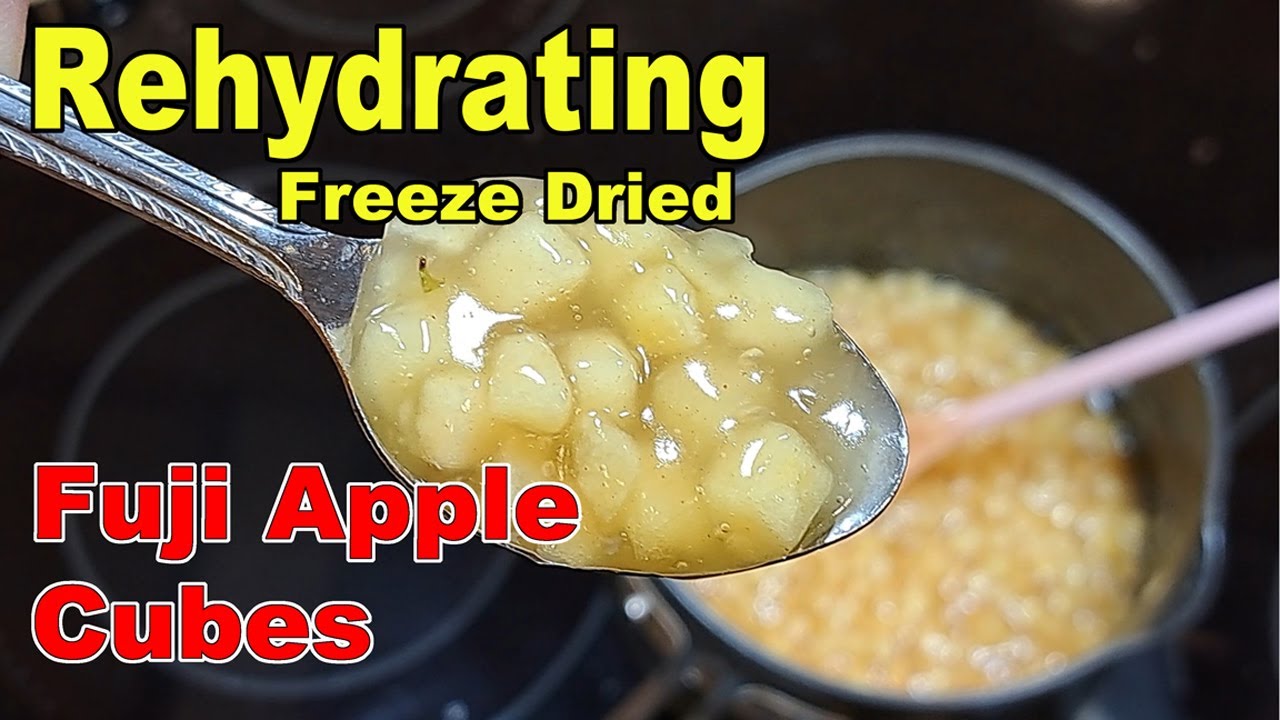 Rehydrating a Sample of Freeze Dried Apple Cubes YouTube