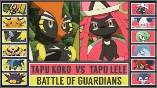 ELECTRIC vs PSYCHIC POKÉMON | Tapu Koko vs Tapu Lele Pokémon Battle