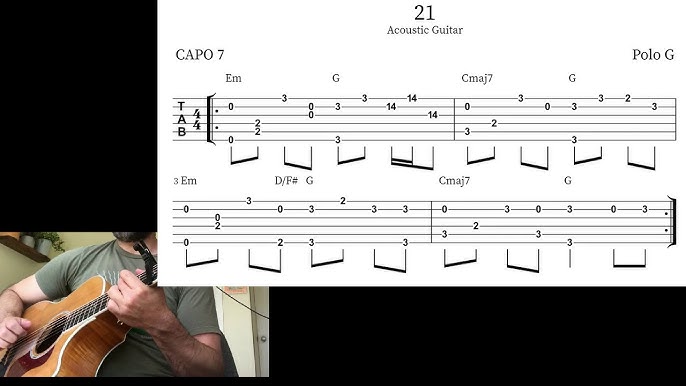 Polo G - Rapstar. Full tutorial in my  channel. #polog #rapstar  #guitar #guitartutorial #guitartabs #music, By Easy Guitar Tube