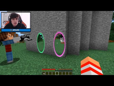 CRIEI PORTAIS NO MINECRAFT ! (Portal Gun)