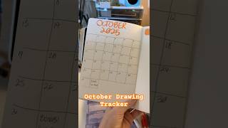 Drawing tracker for October #art #artist #adhdartist #journal #smallartist #sketchbook #tutorial