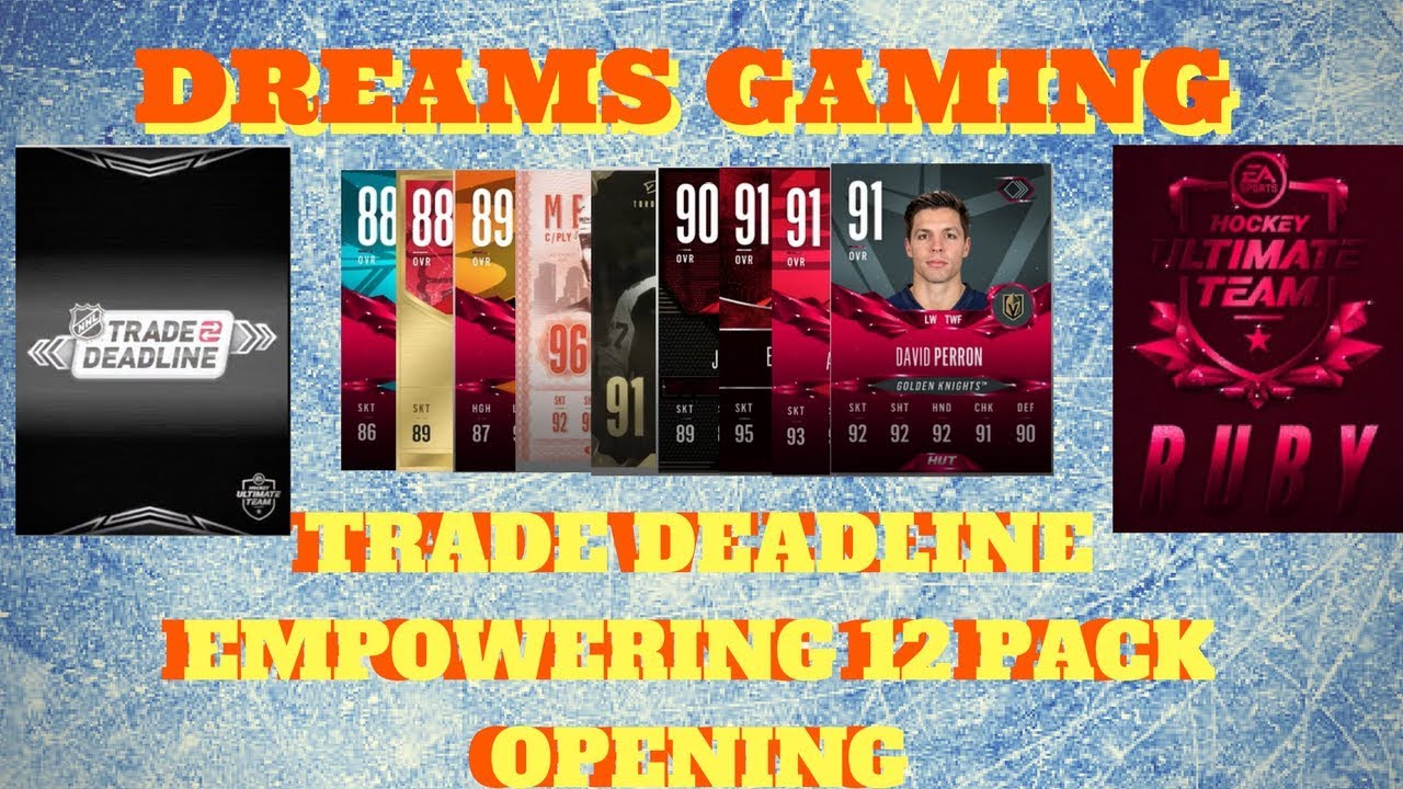 12 Pack TRADE DEADLINE PACK OPENING - NHL 18 - HUT -  6 90+ Pulls ULTIMATE LEGEND PULL