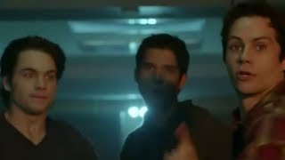 stiles, scott, and liam being a chaotic family