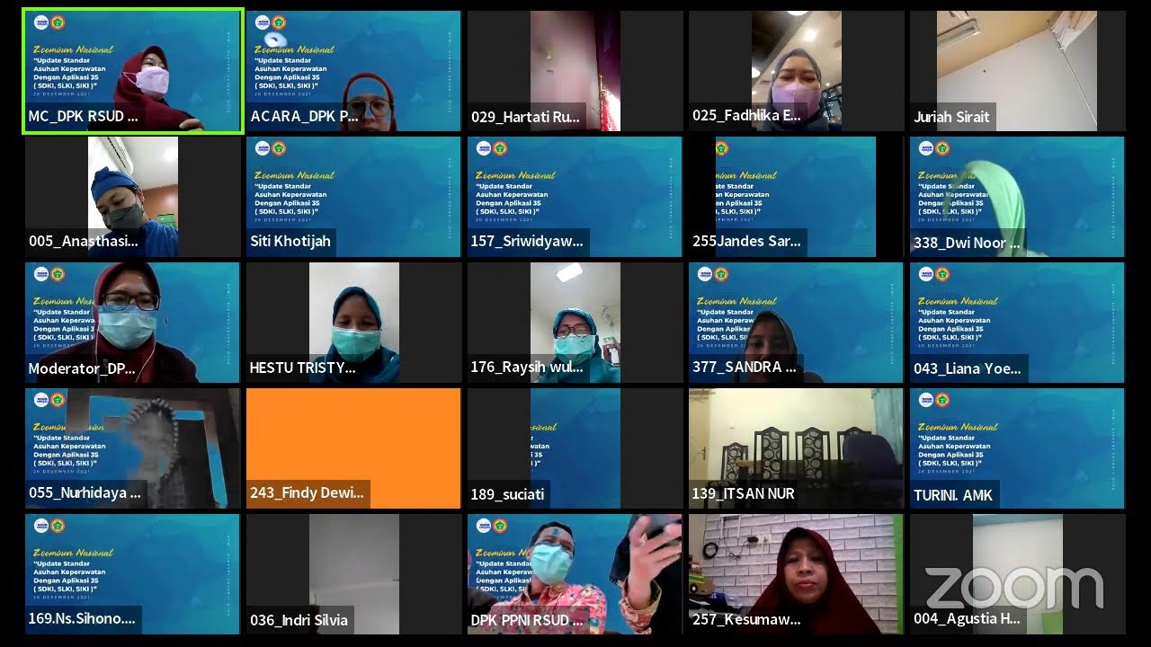 ZOOMINAR NASIONAL KEPERAWATAN - UPDATE STANDAR ASKEP DENGAN APLIKASI 3S (SDKI, SLKI, SIKI)