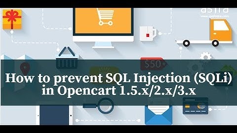 Opencart Vulnerable to SQL Injection