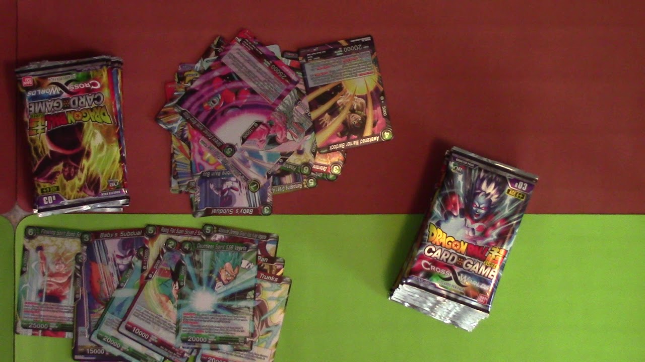 DRAGONBALL SUPER CARD GAME SET 3 CROSSWORLDS BOX OPENING!!