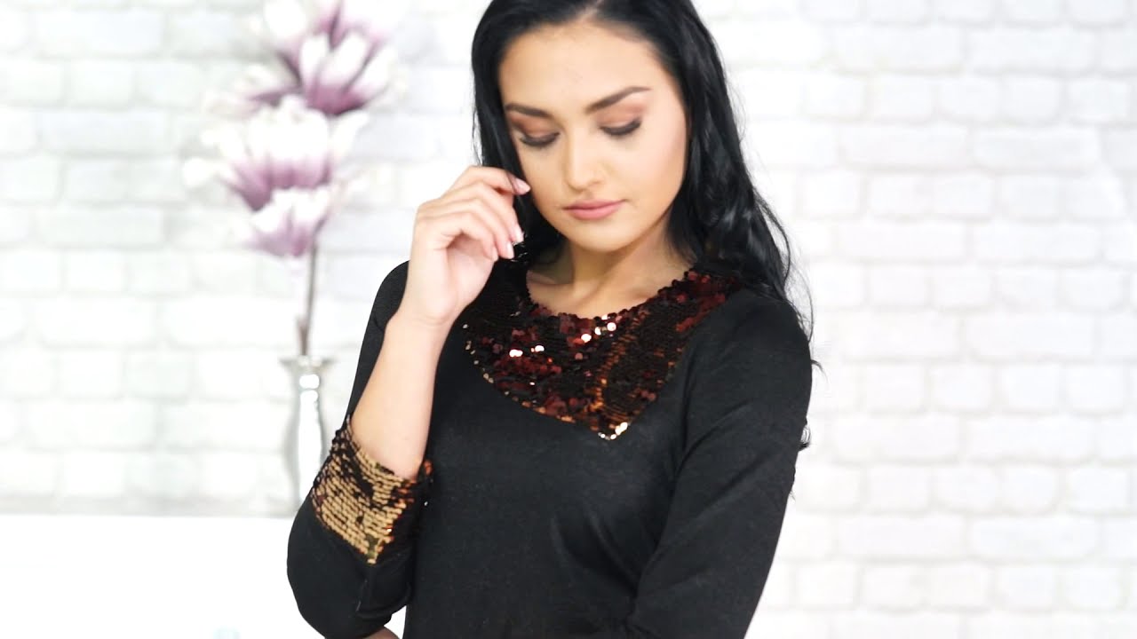 Rochii en gros per donna - Rochie de seara cu paiete