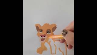 My drawing of Simba from the Lion King