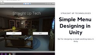 Unity Basics : A Simple Menu Design in Unity (2019)