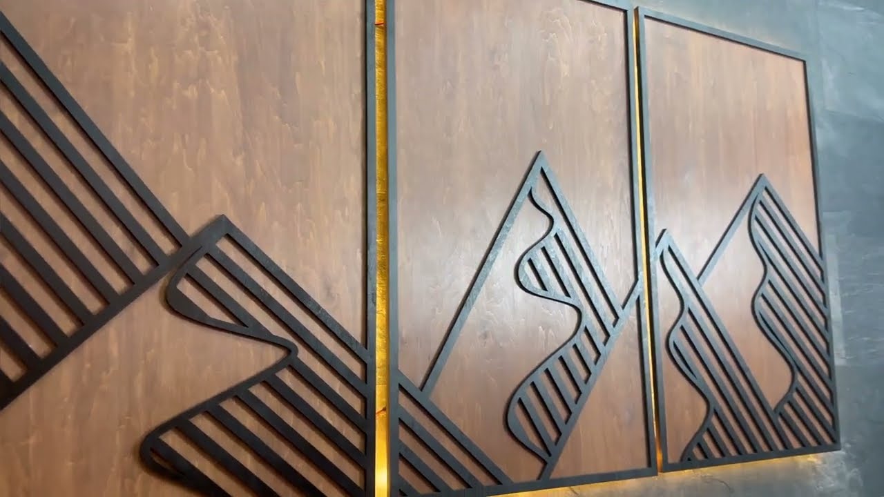 LED Wall Art Decor   Triptych Ukrainian Carpathians