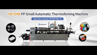Compact PP PET PVC Automatic Multi-station Thermoforming Machine HEY04B