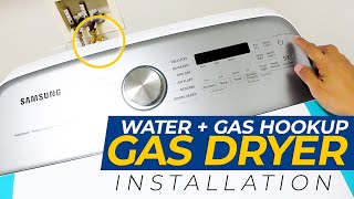 SAMSUNG Gas Dryer Install hook up   [HOW TO] Add Water Line for Steam Sanitize