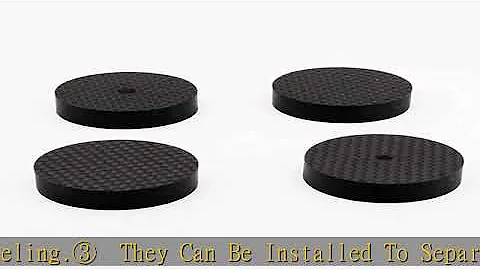 Tertullus 4Pcs Carbon Fiber Speaker Audio Isolation Feet Speaker Spike Pads Turntable Feet Pads Flo