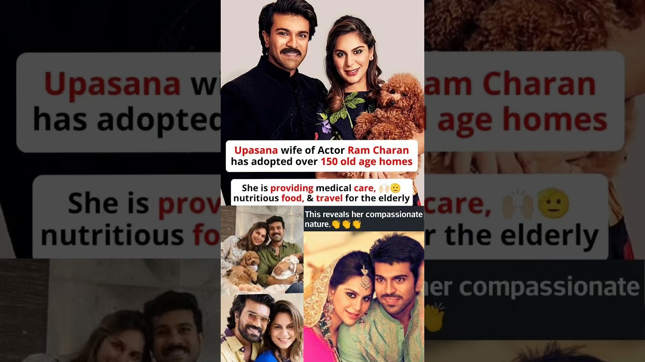 Ram Charan wife Upasana has adopted over 150 old age homes 