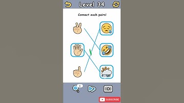 Brain Crack Level 34 Connect each pairs Walkthrough