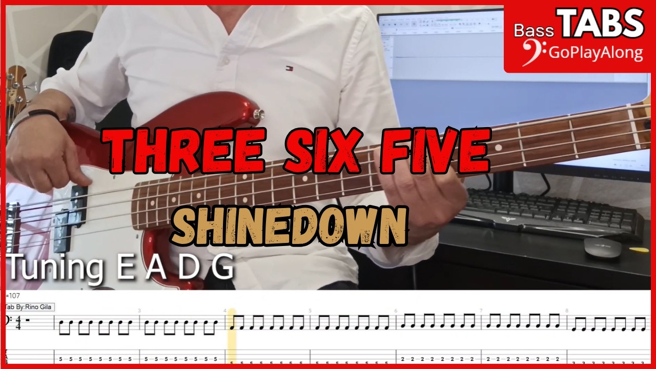 Three Six Five - Shinedown (Play Along Tabs Bass Cover) - YouTube
