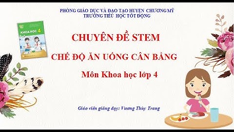 Chuyên đề STEM môn Khoa học lớp 4 - Chế độ ăn uống cân bằng