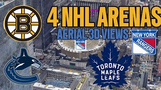 4 NHL Arenas 3D Maps | Aerial Orbital views | NuevoEnEEUU