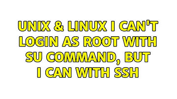 Unix & Linux: I Can