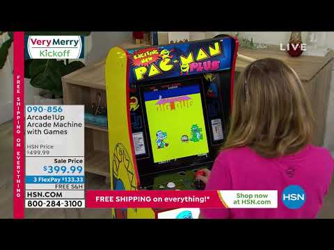 Arcade1Up FullSize PacMan Arcade Machine with 8 Games from HSNtv