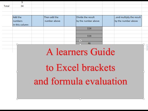 An important Excel learners guide to how Excel handles brackets and ...