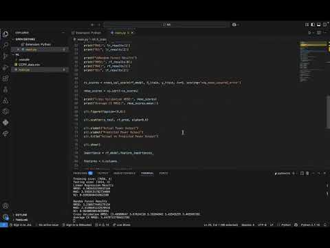 Machine Learning Model for Power Plant Energy Output Prediction