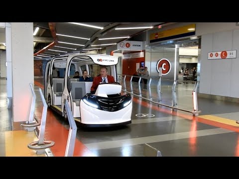 Futuristic Passenger Shuttle In Calgary Airport Youtube