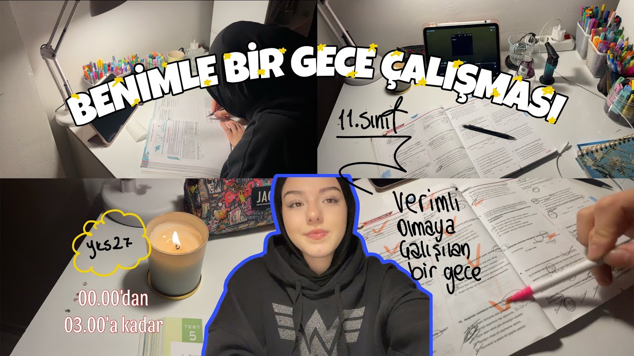 GECE 12'den 3'e KADAR YKS ÇALIŞTIM 🤯 | VERİMLİ OLDU MU? | YKS27 TAYFA ✨ | ÖZLEM DURU