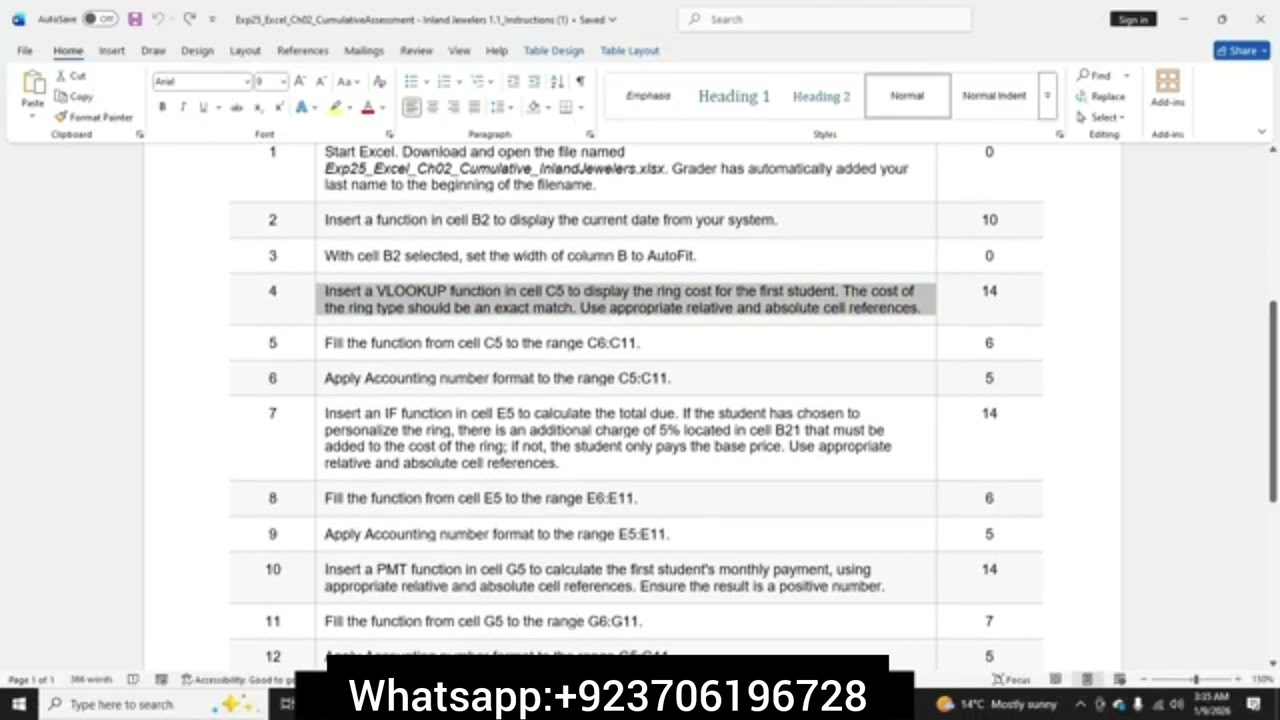 Exp25_Excel_ChO2_Cumulative Assessment- Inland Jewelers 1.1|Exp25 Excel|Mylab guide