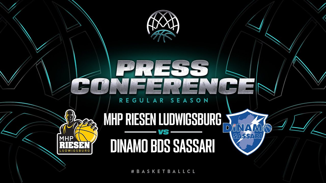 MHP RIESEN Ludwigsburg v Banco di Sardegna Sassari - Press Conference BCL 2023 - Basketball Champions League 2024