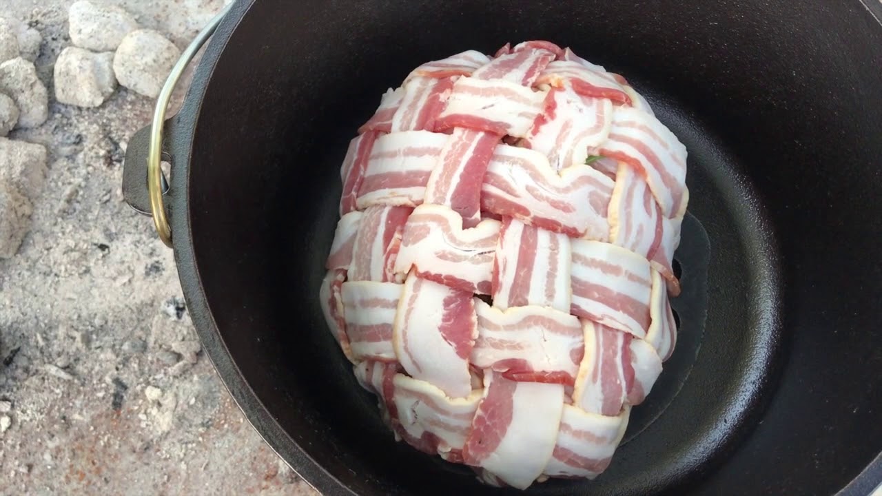 Dutch Oven Baconwrapped Stuffed Turkey Breast Cast Iron Wednesday