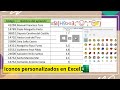 ICONOS PERSONALIZADOS EN EXCEL