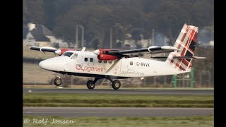 Loganair Twin Otter G-Bvvk Departing Glasgow Airports Runway 23 4K
