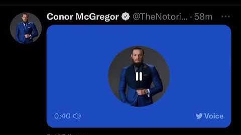 Conor McGregor Twitter Voice Note To Michael Bisping