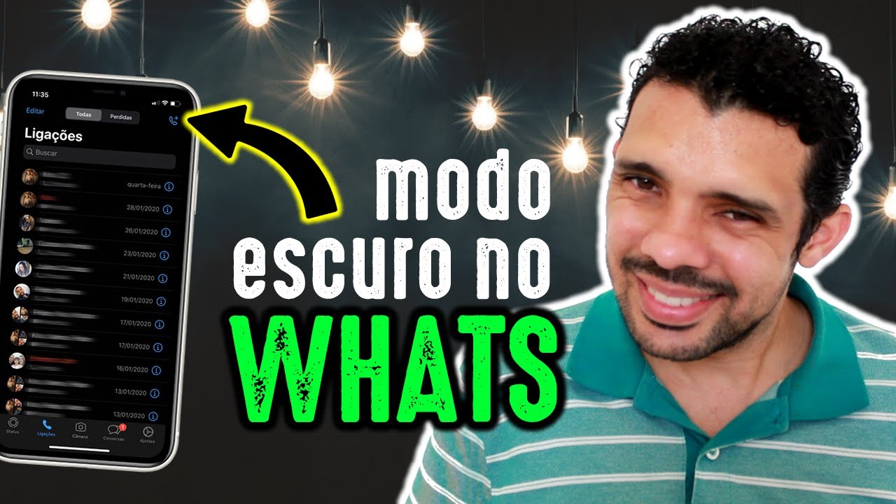 COMO ATIVAR O MODO ESCURO NO WHATSAPP - YouTube