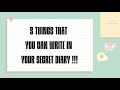 5 things you can write in the secret diary  avs