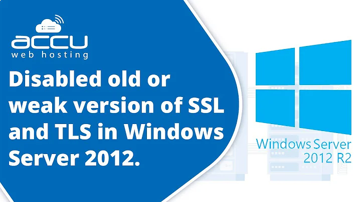 How to disable old or weak version of SSL and TLS on Windows Server 2012