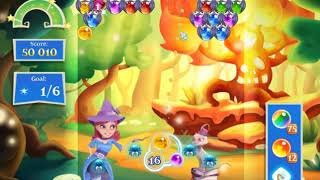 Bubble Witch 2 Saga Level 1914 with no booster & 1 bubble left