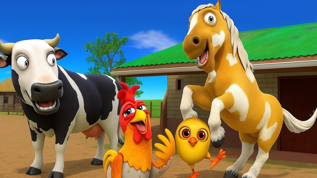 La Vaca Lola y Los Pollitos Dicen Pío | Canciones de la Granja de Zenón 2 | toro y dinosaurio