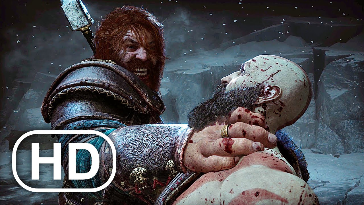 God of War 5 Ragnarok - THOR Vs Kratos Boss Fight & Death Scene (4K 60FPS)  PS5 