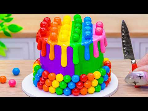 Colorful Rainbow Cake Recipe 🌈 Satisfying Sweet Mini Rainbow Kitkat Cake by Lotus Cakes